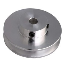 벨트 풀리 타이밍 실버 알루미늄 합금 단일 홈 모터 샤프트 용 고정 보어 풀리 라운드, 10MM, 10MM