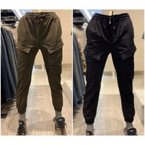 버커루 나일론 지퍼 카고 포인트 조거팬츠