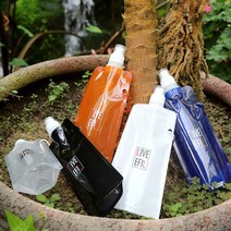 라이브에필 휴대용 접이식 물병500ml _ 10069EA, 쿠팡 마이쇼핑 오렌지