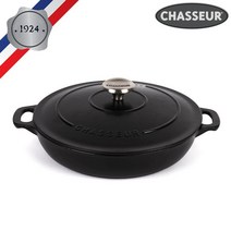 차세르 프리미엄 무쇠주물 전골냄비 24cm 블랙, 색상선택:블랙