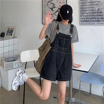 봄가을 비치웨어 한여름 데님멜빵바지 진청 여행코디 여름가을 워싱 썸머 멜빵 수학여행