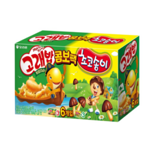 오리온 고래송이 미니믹스 과자세트, 고래빕 볶음 양념맛 3p + 초코송이 3p, 16세트