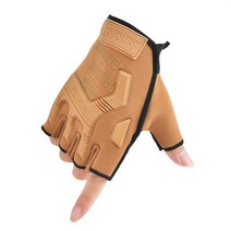 용접 이중코팅 안전 방화장갑군사 전술 장갑 남자 여자 Anti-slip 사냥 Luva 육군 Airsoft Paintball Guant, 10 Fingerless Khaki_01 M