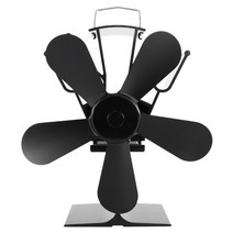 캠핑용 무동력 에코팬 캠팽 화목 난로 순환 45 블레이드 블랙 벽난로 열 전원 스토브, 협력사, 5 블레이드