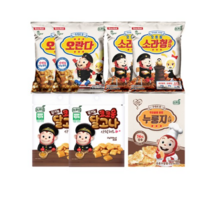 프로엠 추억의 과자 누룽지 스낵 100g + 오란다 100g x 2p + 소라형과자 100g x 2p + 유기농 달고나 25g x 2p 세트, 1세트
