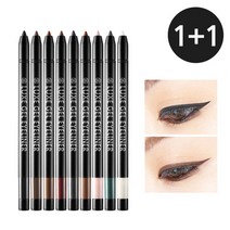 (1+1)룩스 젤 오토 펜슬 아이라이너/안번지는 아이라이너, 2개, 상세페이지 참조2, 젤_킬블랙 2개