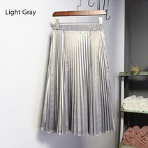 겨울랩스커트 올미니 레더 체크 롱 여성 한국 스타일 메탈 컬러 미디 스커트 2020 가을 겨울 숙녀 빈티지 하이 웨이스트 플리츠 스커트 saias sk110