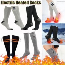 스키발열양말 자가발열 보드 혹한기 스노우보드겨울 스포츠 충전식 전기 온열 스키 양말 자전거 따뜻한 캠, 01 Black Constant