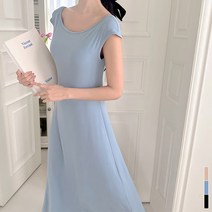 윈썸 프레쉬 보트넥 홈웨어 A_롱 원피스