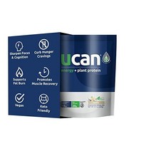 단백질 보충제 UCAN Energy + Plant Protein Powder - Vegan Based 20g Pea with Boost Keto Vanilla Flavor No A