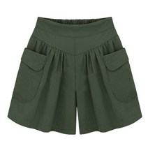 스피소 여성용 얇은 포켓 반바지