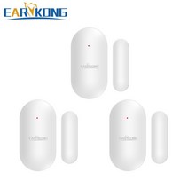 자동문 센서 근접 버튼 비접촉 문열림 오리지널 EARYKONG 433MHz 무선 창 도어 자석 감지기 가정용 경보 시스템 초저전력 소비, [02] 3 pcs