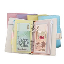 봄봄 현금 바인더 지퍼백 세트 속지 다이어리 A6 저축 예산 생활비 챌린지 머니포켓, 현금바인더세트 핑크