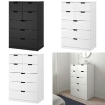 이케아 서랍장 NORDLI 노르들리 7칸서랍장 화이트 80x122 cm