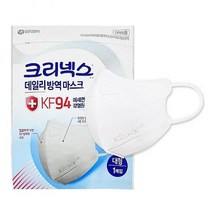 유한킴벌리 크리넥스 데일리 입체형 KF94 방역 마스크 대형 - 화이트, 상세페이지 참조