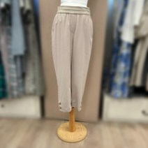 BCBG NC13 허리밴딩 밑단버튼 일자핏 슬랙스 여름 여름 스트레이트핏 밴 팬츠 B2B3P303
