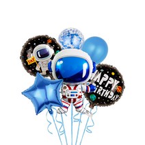 생일 풍선 레터링 6pcs 우주 비행사 호일 풍선 행성 헬륨 글 베이비샤워 생일 파티 꾸미기, 04 1set
