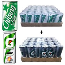 칠성사이다 190ml(30캔) + 게토레이 레몬 240ml(30캔) 60캔