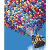 JISAN 명화그리기 50 X 40 cm 캔버스형 DIY 세트, 풍선기구