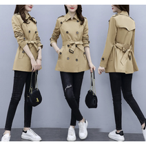 20대 여자 코트 트렌치 하프 자켓 육버튼