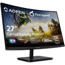 AOPEN 27HC5R Vbiipx 27인치 풀HD (1920 x 1080) VA 1500R 커브드 게이밍 모니터 | AMD FreESync 프리미엄 165Hz 리프레시 레이트 1, 165Hz 1ms (TVR)