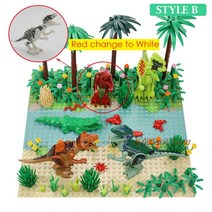 신제품 쥬라기 월드 트리 포레스트 동물 액션 피규어 블록 도시 DIY MOC 호환 블록 어린이 완구, STYLE B