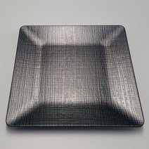 굿다이닝 멜라민 매트 평평사각접시, 블랙