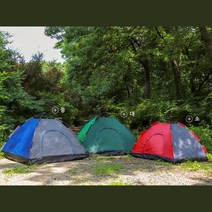 캠핑 한강 커플 2인용 원터치 가벼운 텐트 바다 자동텐트 베란다 경량, (대) 카키그린