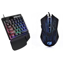 게임용 키보드 게이밍 미니 키패드 39 키 기계식 게임 전화 pc ps4 ps5 액세서리 용 rgb usb 유선 마우스 게이머 백라이트 게임 컨트롤러, 2-아이콘이 있는 막