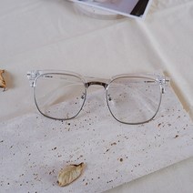 남자 사각 오버사이즈 하금테 하은테 반뿔테 대두 안경