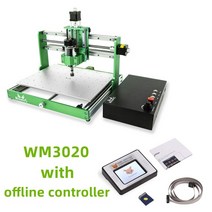 레이저 조각기 cnc 컷팅기 커팅기 Foxalien wm3020 cnc 라우터 세트 300w 스핀들이 있는 모든 금속 프레임 데스크탑 선형 레일 볼 스크류 밀링 머신, 오프라인 제어