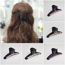 수박씨 스와로브스키 짱짱한 반머리 집게핀 헤어핀 1