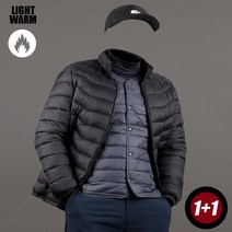1+1 경량 패딩 점퍼+오리털 패딩 조끼 세트