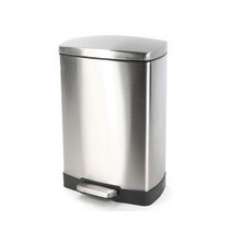 무소음 스텐 페달 사각 휴지통 12L 50L