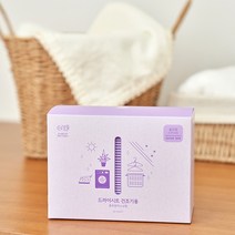 [순수살림] 12시간 향기 지속 건조기용 드라이시트, 6개, 40매