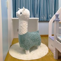 알파카 인형 동물 의자 벤치 스툴 아이 방 꾸미기 오브제 장난감 집들이 이사 선물 신발장, 짙은 녹색 알파카 1.05 m (두꺼운 램 프리스)