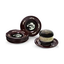 (6종)고급 나전 당초 사군자 목찻잔(이원근), 매화