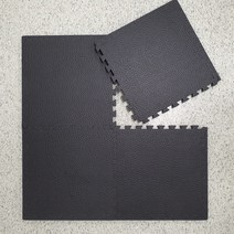 소리안나) 티라노 소프트 운동매트 50cm 4장세트 / 런닝머신매트 스포츠 헬스 체육관 퍼즐 매트, 티라노_블랙/그레이