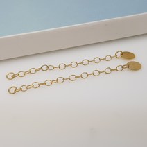 14k 골드필드 보조체인 꼬리체인 여유체인 오벌 퀄리티택 목걸이 팔찌 DIY 부자재 재료, 1개