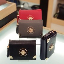 니꼴밀러 니꼴밀러-골드장식 포인트 천연소가죽 수납 좋은 여성 반지갑 NC922