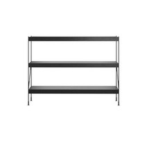 철제매거진랙 북유럽 선반 디자인 프레임 신문 북선반, 3단 블랙