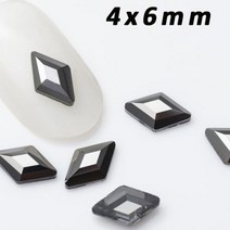 네일 스티커 젤 재료 아트 파츠 인조손톱 셀프 세트 여러 가지 빛깔의 플랫백 크리스탈 라인석 디자인 유리 납유리 반짝이 액세서리 장식 개, 4x6mmHematite