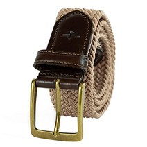 107661 Dockers 다커스 남성용 가죽 꼰 캐주얼 및 드레스 벨트, 카키색 옷감, 대형(38-40), 카키색 옷감