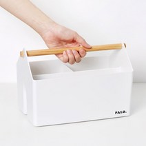 버틀샵 소품정리함 수납박스 커피정리함 다용도정리함 필통 화이트, 1개