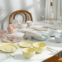 라세라미끄 카카오7르파레트 모던 도자기 6인 식기 그릇세트 24P, 시트론 옐로우