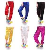 스팽글 반짝이 의상 조끼 바지 모자 파티 행사 단체, C02.반짝이바지(파랑)