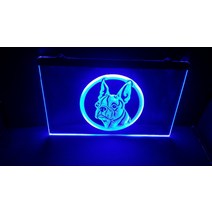 네온사인 무드등 간판 네온조명 led 카페 펍 술집 보스턴 테리어 개 애완 동물 3 바, 폭300×높이400mm, 주황색