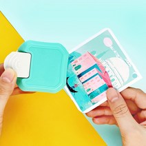 종이모서리 컷팅기 코너라운더 모서리 커터기 펀칭기 로드메일, 모서리커팅기(민트)