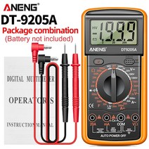 접지 진단 테스터기 체크 ANENG-DT9205A 디지털 멀티미터 AC/DC 트랜지스터 테스터 전기 NCV 테스트 미터, 01 주황색
