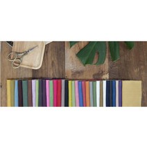 프랑스자수원단/17수 자연염색 워싱 무명 린넨 프랑스자수 원단(46color), 33.핫핑크(613)